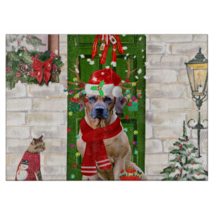 Rhodesian Ridgeback Dog Christmas Cutting Board