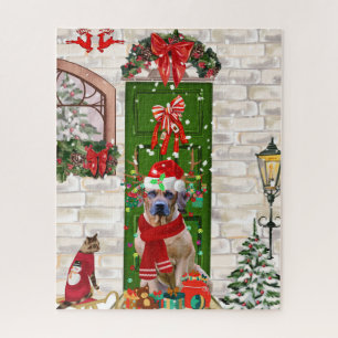 Rhodesian Ridgeback Dog Christmas  Jigsaw Puzzle