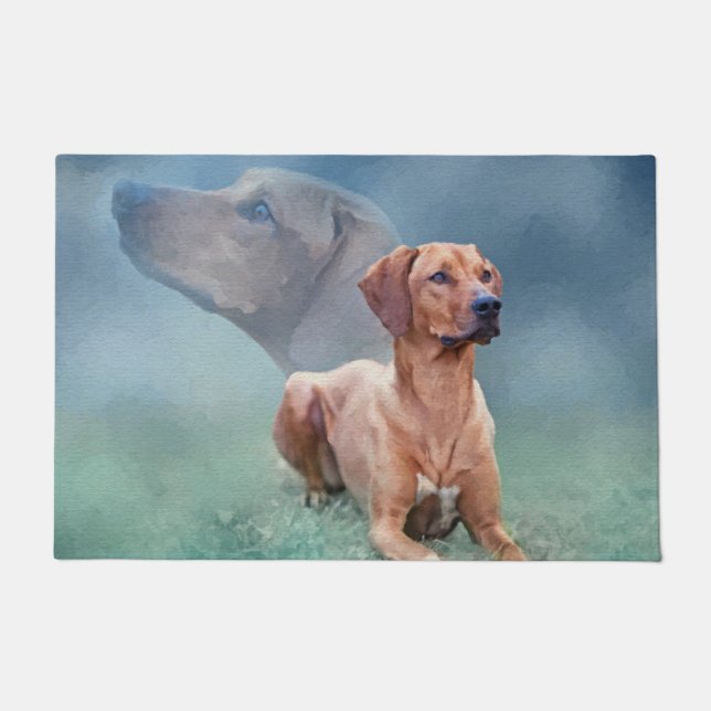 Rhodesian Ridgeback Dog Collage Doormat (Front)