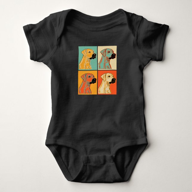 Rhodesian Ridgeback Dog Gift Idea Baby Bodysuit (Front)
