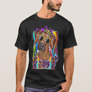 Rhodesian Ridgeback Dog Hip Hop 90s Rap Music T-Shirt