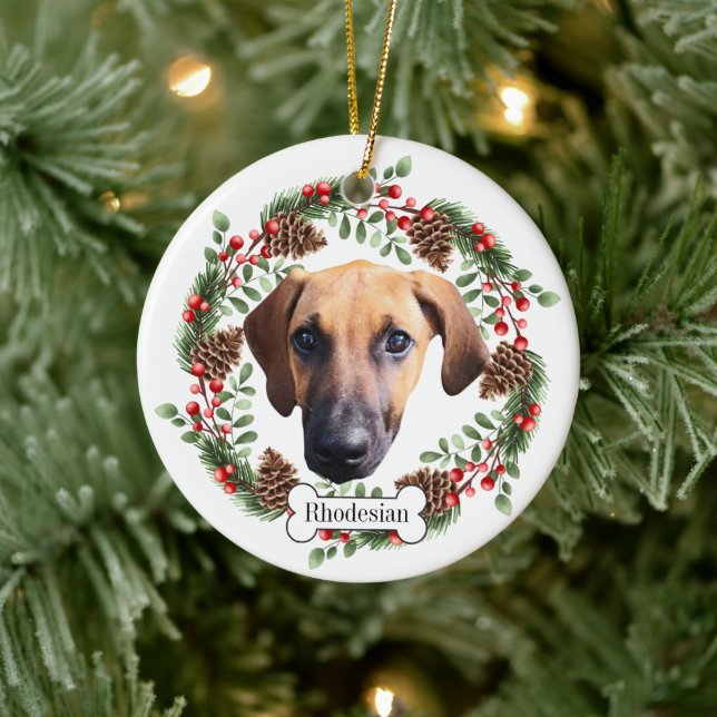Rhodesian Ridgeback dog Personalized Pet Ornament (Tree)