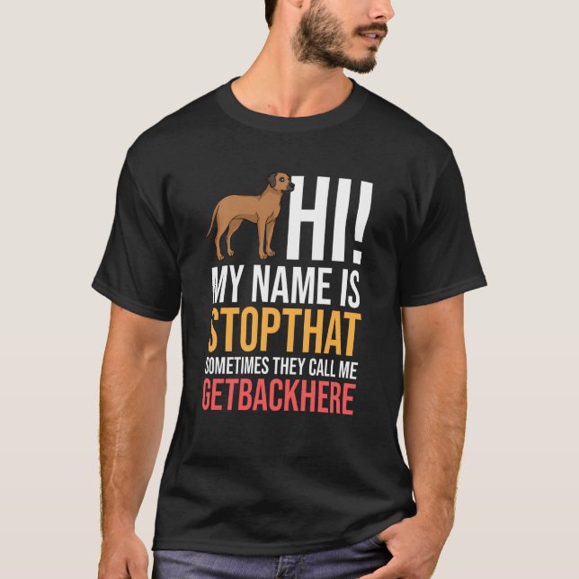 Rhodesian Ridgeback Dog Puppies Owner Lover Sweats T-Shirt (Front)