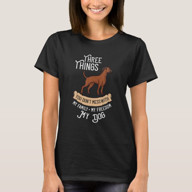 Rhodesian Ridgeback Dog Puppies Owner Lover T-Shirt (Front)
