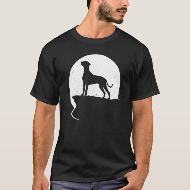 Rhodesian Ridgeback Dog Retro T-Shirt (Front)