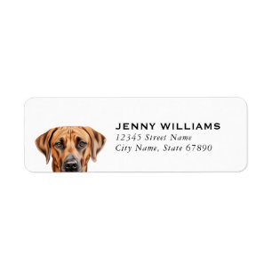 Rhodesian Ridgeback Dog Return Address Labels