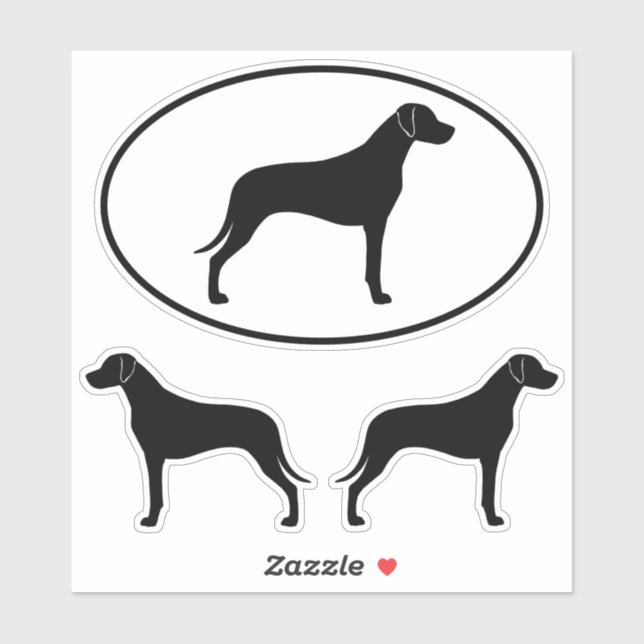 Rhodesian Ridgeback Dog Silhouettes Vinyl Stickers (Sheet)