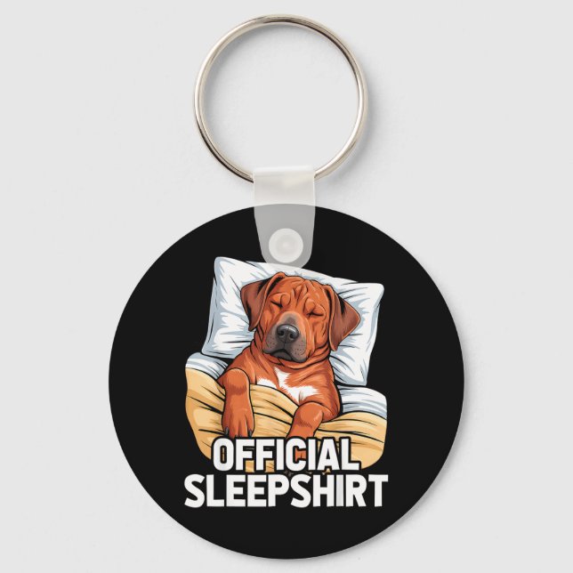 Rhodesian Ridgeback Dog Sleep Pyjamas Keychain (Front)