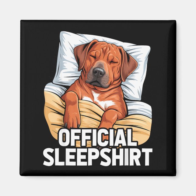 Rhodesian Ridgeback Dog Sleep Pyjamas Magnet (Front)