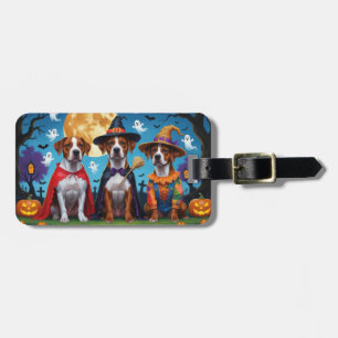 Rhodesian Ridgeback Dogs Pumpkin Halloween Funny  Luggage Tag