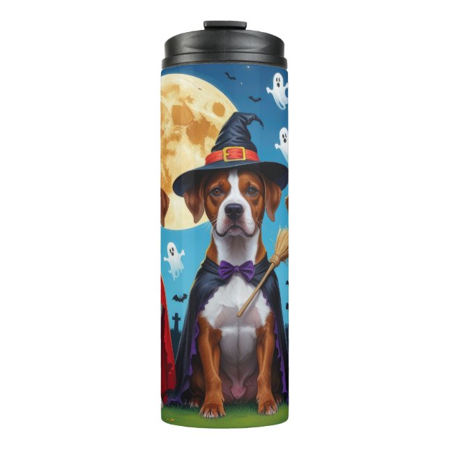 Rhodesian Ridgeback Dogs Pumpkin Halloween Funny  Thermal Tumbler (Front)