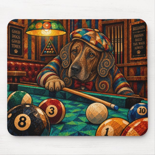 Rhodesian Ridgeback, Geometric Mosaic Mouse Pad (Front)