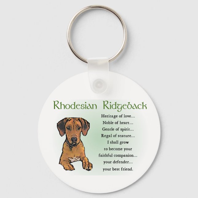 Rhodesian Ridgeback Gifts Keychain (Front)