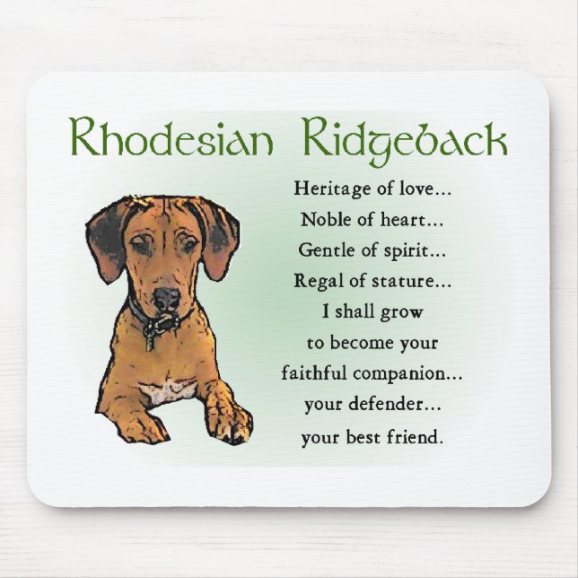 Rhodesian Ridgeback Gifts Mouse Pad (Front)