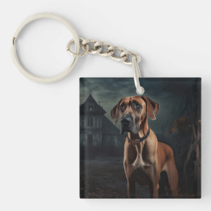 Rhodesian Ridgeback Halloween Scary Keychain