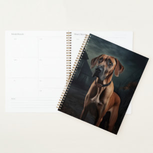 Rhodesian Ridgeback Halloween Scary Planner