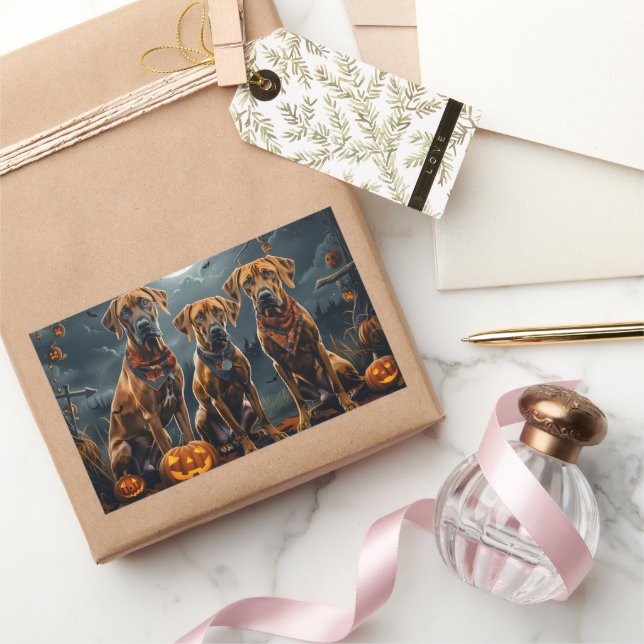 Rhodesian Ridgeback Halloween Spooky  Sticker (Gifting)