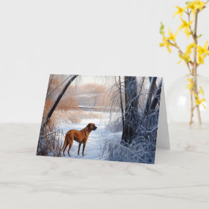 Rhodesian Ridgeback Let It Snow Christmas Card