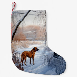 Rhodesian Ridgeback Let It Snow Christmas Small Christmas Stocking