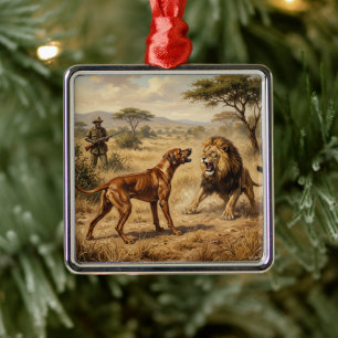 Rhodesian Ridgeback Lion Hound Art Metal Ornament