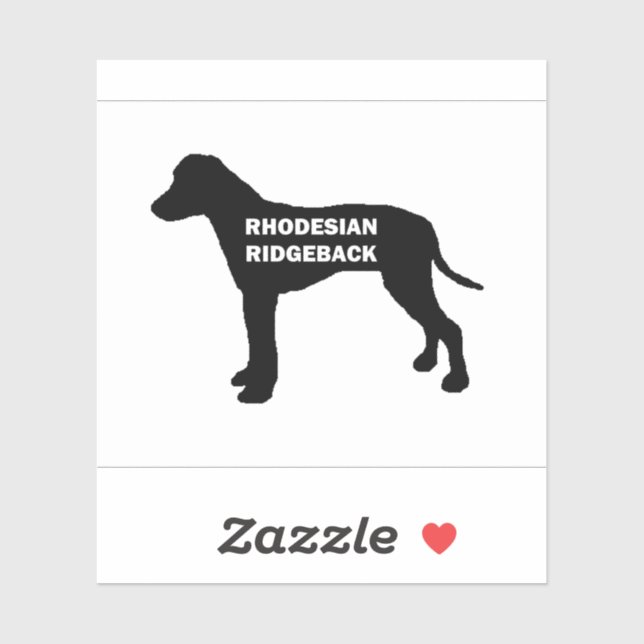 rhodesian ridgeback name silhouette (Sheet)