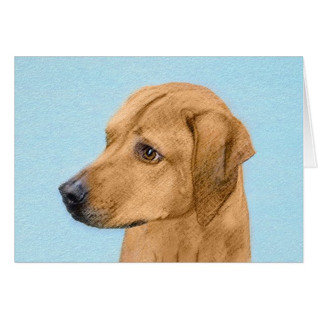 Rhodesian Ridgeback Painting - Original Dog Art (Front Horizontal)