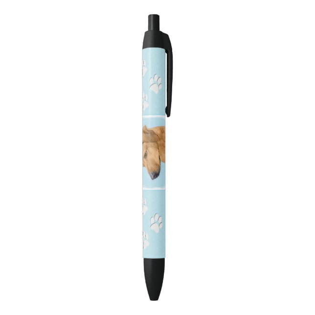 Rhodesian Ridgeback Painting - Original Dog Art Black Ink Pen (Bottom (Vertical))