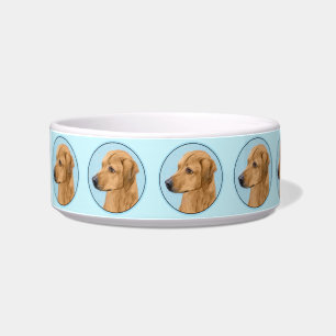 Rhodesian Ridgeback Painting - Original Dog Art Bowl