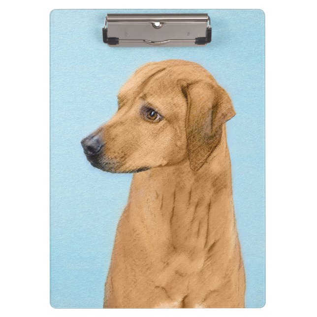 Rhodesian Ridgeback Painting - Original Dog Art Clipboard (Front)