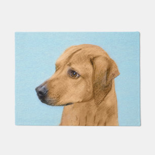Rhodesian Ridgeback Painting - Original Dog Art Doormat