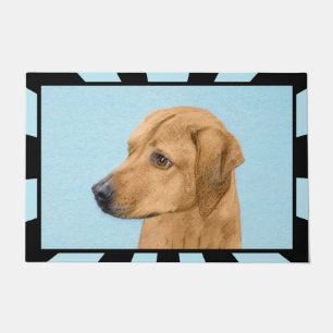 Rhodesian Ridgeback Painting - Original Dog Art Doormat