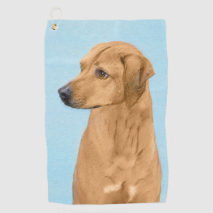 Rhodesian Ridgeback Painting - Original Dog Art Golf Towel