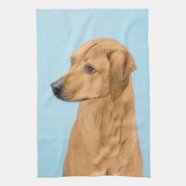Rhodesian Ridgeback Painting - Original Dog Art Kitchen Towel (Vertical)