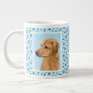 Rhodesian Ridgeback Painting - Original Dog Art Large Coffee Mug