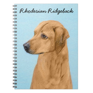 Rhodesian Ridgeback Painting - Original Dog Art Notebook
