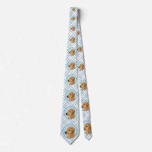Rhodesian Ridgeback Painting - Original Dog Art Tie