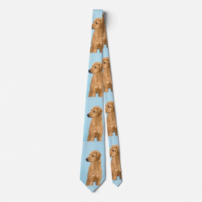 Rhodesian Ridgeback Painting - Original Dog Art Tie (Front)