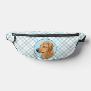 Rhodesian Ridgeback Painting Red Wheaten Dog Art Fanny Pack