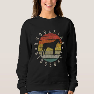 Rhodesian Ridgeback Paw Vintage Retro Dad Mom Wome Sweatshirt