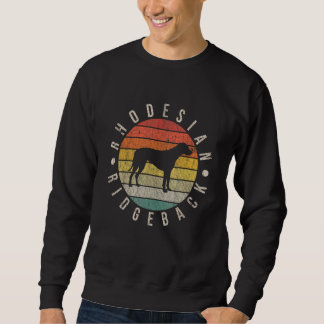 Rhodesian Ridgeback Paw Vintage Retro Dad Mom Wome Sweatshirt