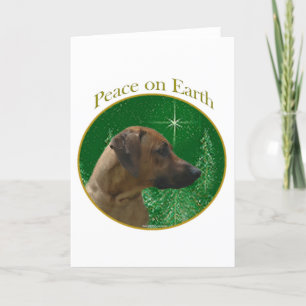Rhodesian Ridgeback Peace Holiday Card