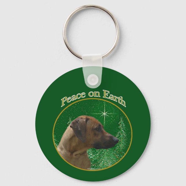 Rhodesian Ridgeback Peace Keychain (Front)
