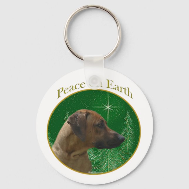 Rhodesian Ridgeback Peace Keychain (Front)