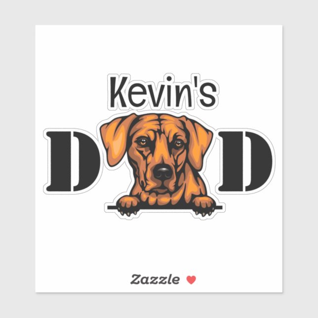 Rhodesian Ridgeback Peeking Dad Personalized  Stic (Sheet)