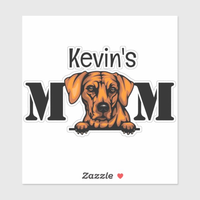 Rhodesian Ridgeback Peeking Mom Personalized  (Sheet)