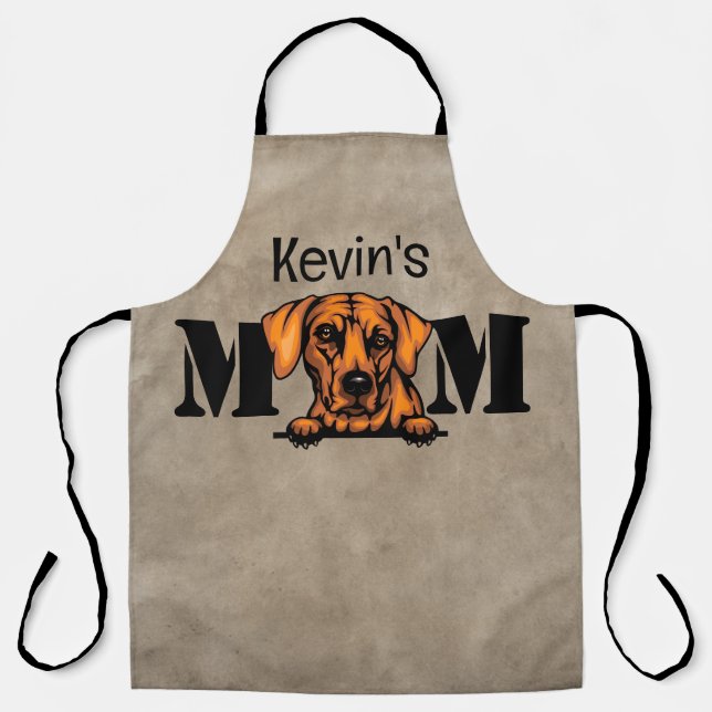 Rhodesian Ridgeback Personalized Mom Apron (Front)