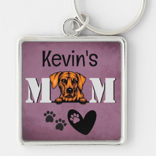 Rhodesian Ridgeback Personalized Peeking  Keychain
