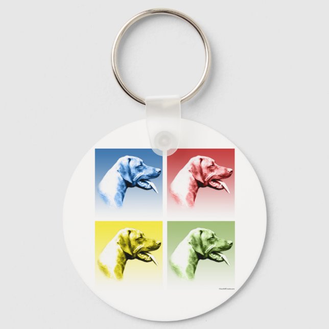 Rhodesian Ridgeback Pop Art Keychain (Front)
