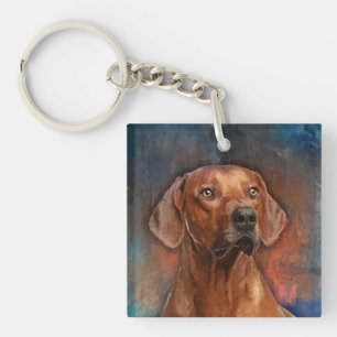 Rhodesian Ridgeback Portrait Keychain