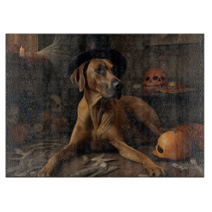 Rhodesian Ridgeback Pumpkins Halloween Scary Cutting Board